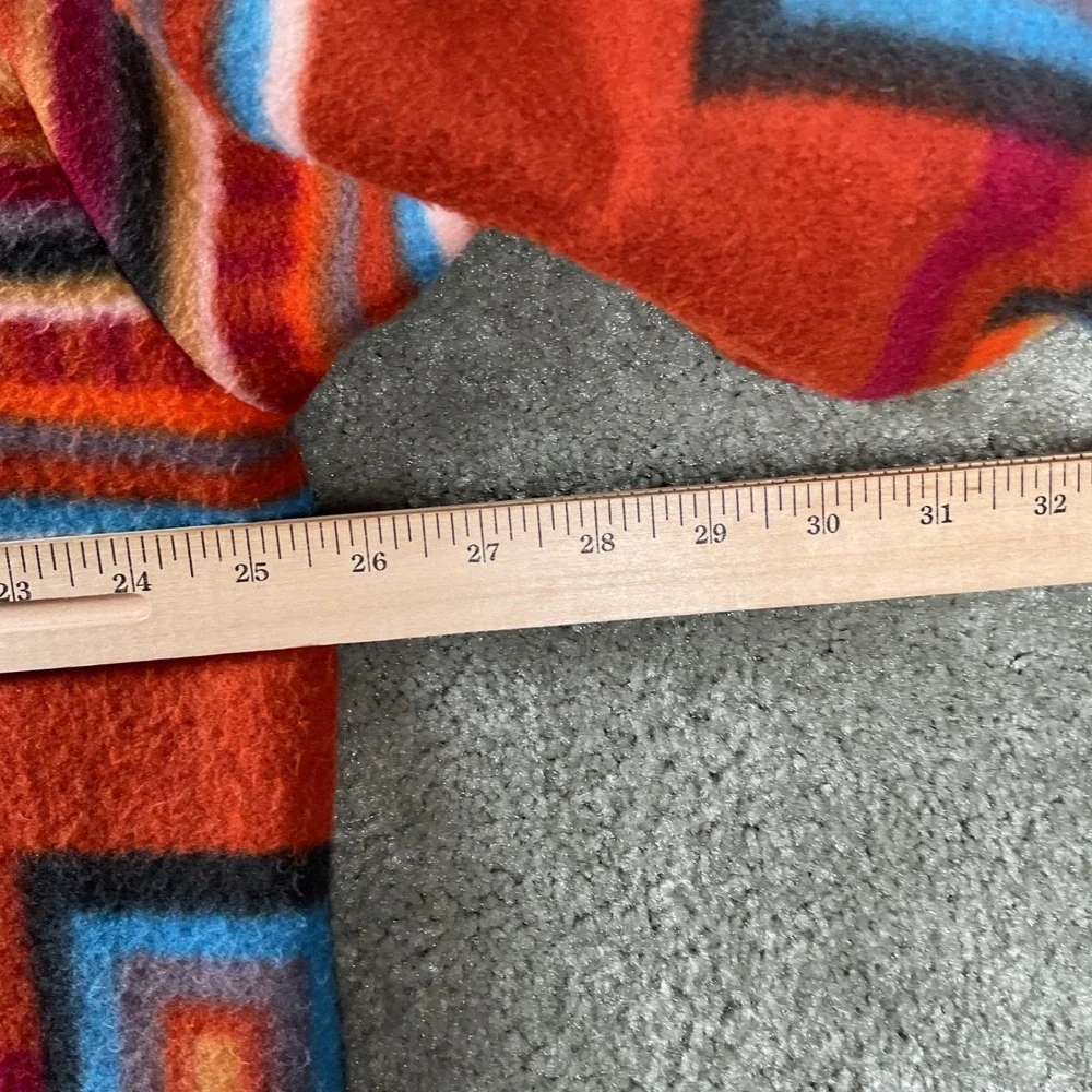 El Paso Saddleblanket Fleece Hoodie XL Orange‎ Southwestern Aztec Cross